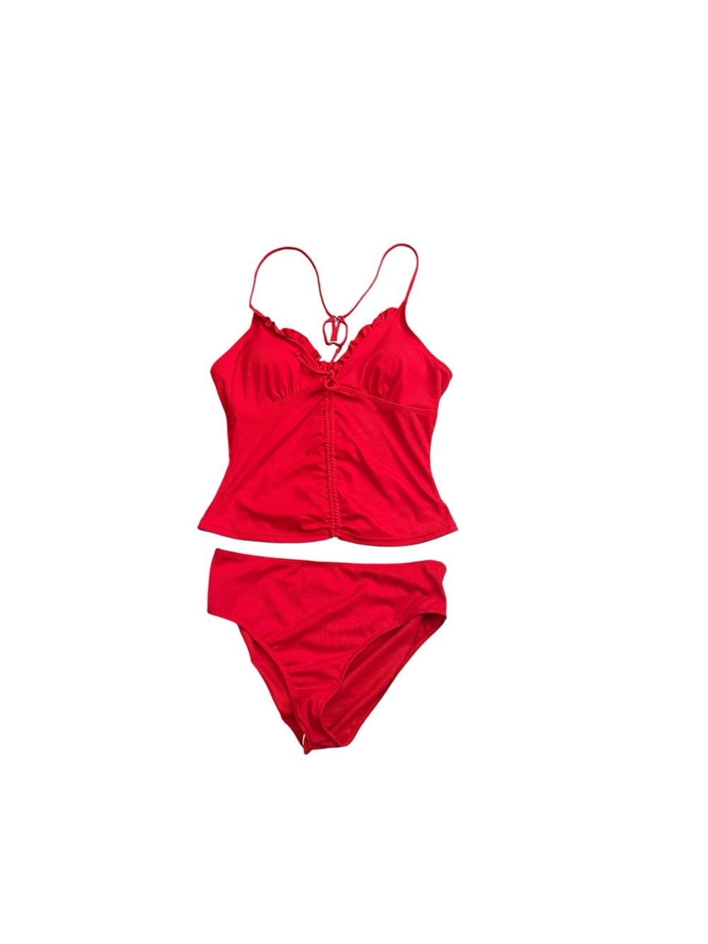 Red Two-Piece Tankini Set